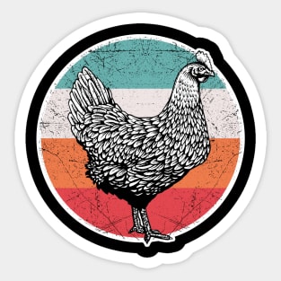 Vintage Retro Chicken Sticker